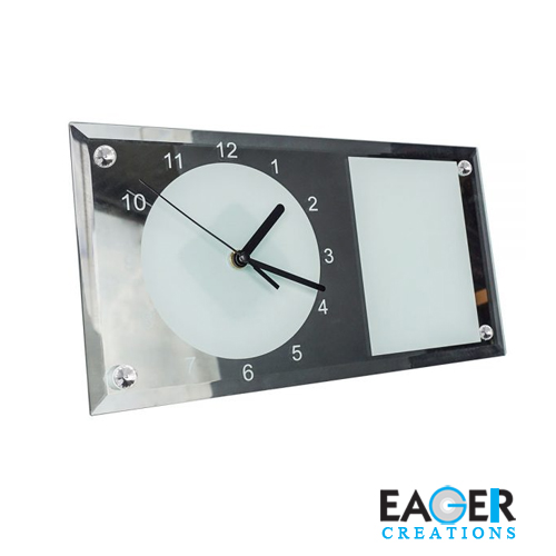 Glass Photo Frame – Clock / BL11