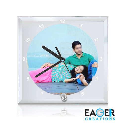 Glass Photo Frame  – Clock / BL14