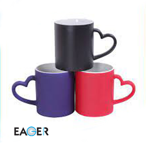 Magic Mug Emboss Heart Handle